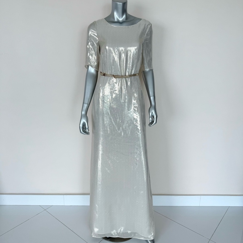 NWT!!! Patrizia Pepe women long sheer dress size 40IT or S Authentic Retail 569$